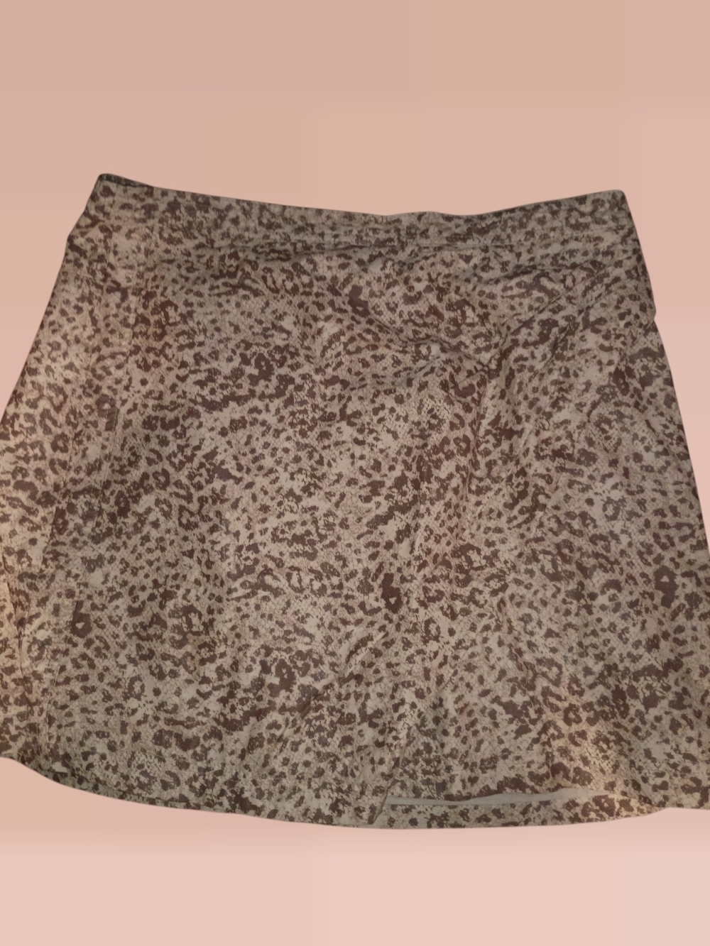 Free People 'Leather' Leopard Print Skirt